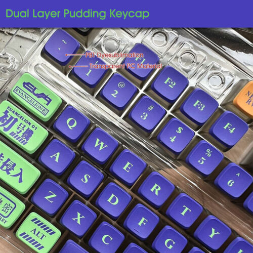 NEON GENESIS EVANGELION EVA-01 Mecha-01 Keycaps PBT ASA for Mechanical Keyboard - Picture 2 of 9