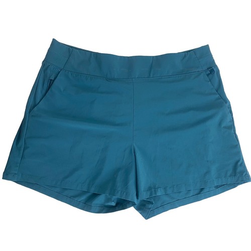 Athleta Brooklyn shorts Travel Athleisure Featherweight Teal Sz 16 $59 - Picture 2 of 7