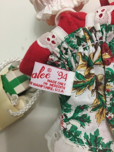 1994 Vintage Annalee Puppe Mrs. Claus Einkaufstaschen Weihnachten Santa Pose-able  - Bild 12 von 12