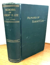 ROBERT E LEE MEMOIRS -CIVIL WAR-1st Edition-1886-A.L.LONG-COMPLETE-MAPS-PLATES