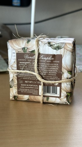 Set 2 Castelbel Luxurious Scented Bath Bar Soap Pumpkin Chai Vanilla Give Thanks - Picture 5 of 5