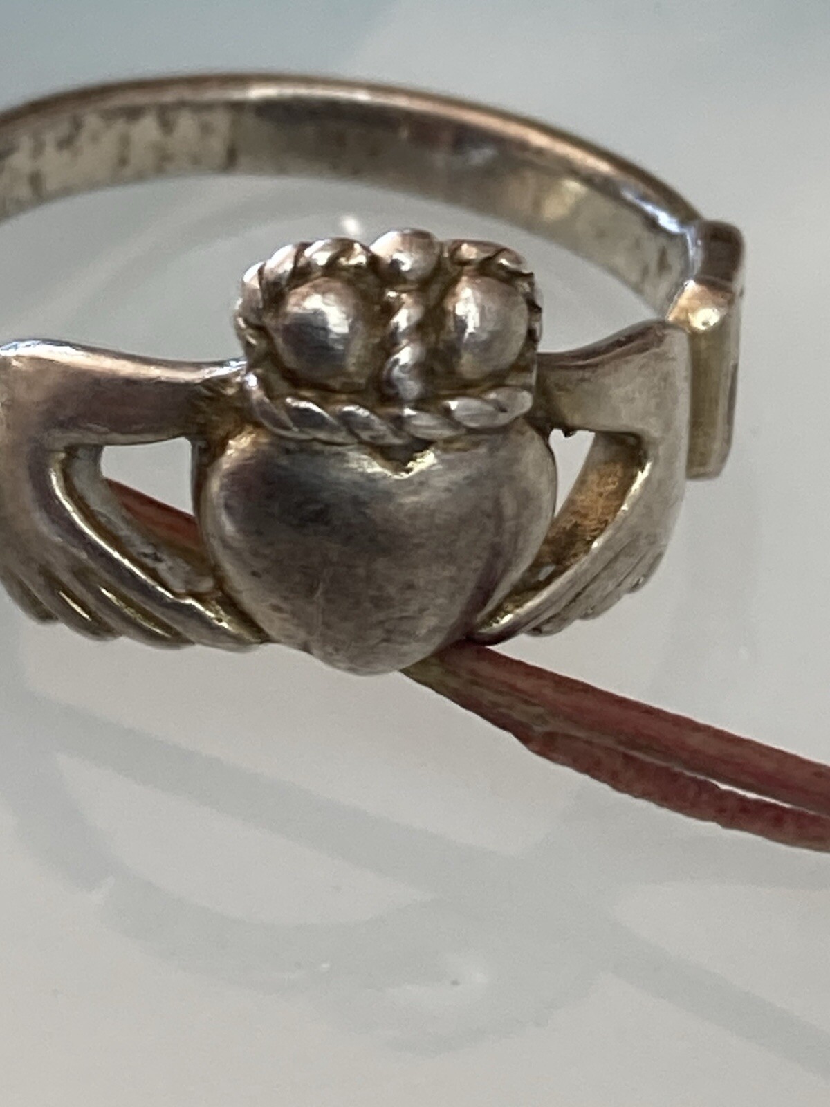 Sterling 925 Solid Silver Crown Heart Ring 7size … - image 2