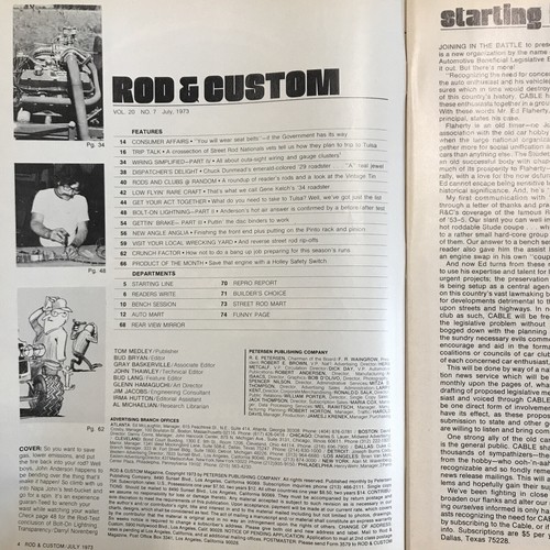 ROD & CUSTOM MAGAZINE LOT x12 1973 FULL YEAR VOL 20 #1-12 VINTAGE LIGHT WEAR VG+ - Picture 8 of 13
