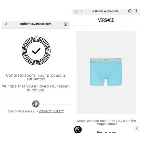 VERSACE GRECA BORDER, LOW RISE TRUNK, Splash (Blue), SZ 5(Medium)New, Authentic - Picture 18 of 18