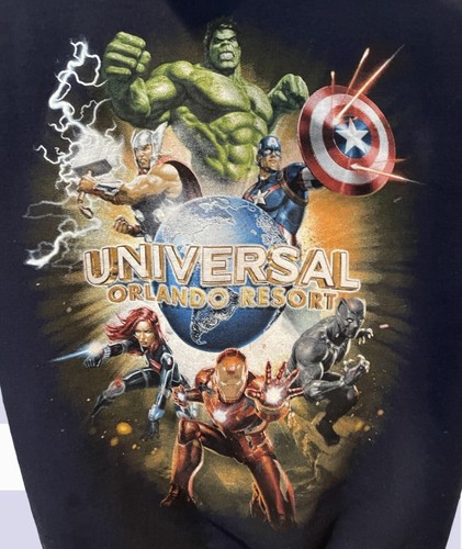 Universal Studios Jacket Boys XS Hoodie Navy Marvel Hulk Captain America - Picture 3 of 12