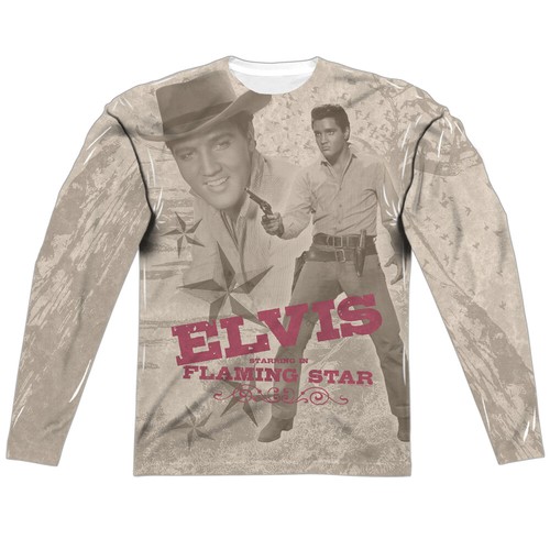 Elvis "Flaming Star" Double Sided Hoodie or Long Sleeve T-Shirt - Bild 7 von 8