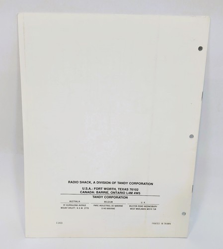 Radio Shack BMW RC Coche Manual de Servicio 60-3088 - Imagen 2 de 2