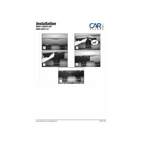 Parasole per BMW Serie 5 (E60) Berlina 4 porte anno 2003-2010, posteriore + posteriore - Foto 8 di 10