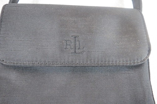Ralph Lauren Small Black Nylon Handbag Purse 7 Inches Wide - Picture 4 of 4