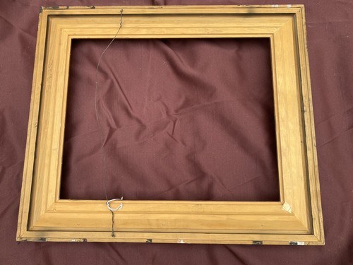 Silver & Faux Tortoise Shell Deep picture frame velvet liner holds 16" x 20" - Picture 7 of 12