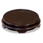 US Seller - 8 Inch Dark Brown Round Chinese Wooden Stand