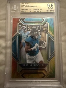 2021 Panini Select #254 Club Level Tie-Dye Travis Etienne Jr. #/25 BGS 9.5 Gem