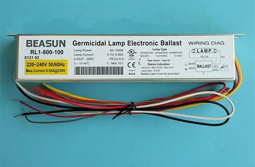 RL1-800-100 TEPRO 220-240V 40-100W Germicidal UV Lamp Electronic Ballast - Bild 1 von 3