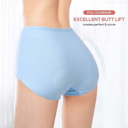 4 Pcs Underpants Women Underwear High Waisted Briefs Elastic Underwear Ladies - Picture 4 of 11