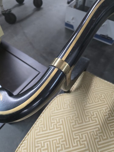 Asian Ming style Century Chair Co. James Mont Black Lacquer With Brass - Picture 3 of 7