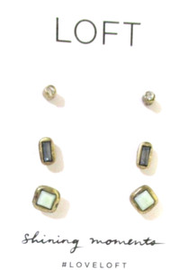 Ann Taylor Loft Stack Ring 6 Banana Republic Stud Earrings 39 BL