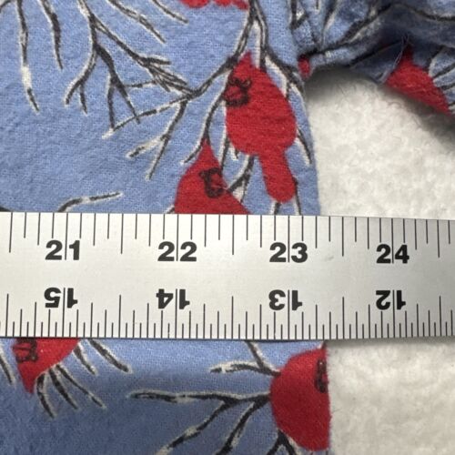 PAJAMA MANIA FLANNEL 2 PIECE PAJAMAS SIZE XL BLUE WITH RED CARDINALS SIZE XL - Picture 4 of 9