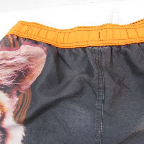 Pantalones Cortos OP Niños 10-12 Negro Naranja Tigre Gato Forrado Traje de Baño Bañador - Imagen 6 de 10