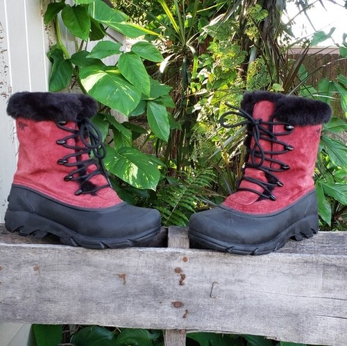 Sorel Womens Snowbird Red Winter Snow Boot (MISMATCHED 2 DIFFERENT SIZES- 5 + 6) - Picture 4 of 10