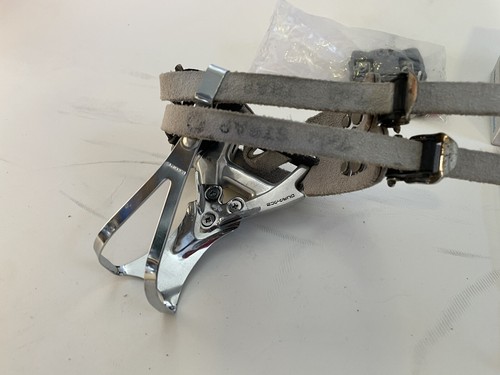 Shimano Dura Ace PD-7400 Pedals - Toe Clips + Toshi Track Straps + Cleats - VGC - Picture 7 of 13