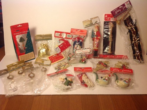 Lot of 21 RARE Vtg 1980's Christmas Ornaments NOS Commodore & Other - Picture 1 of 12