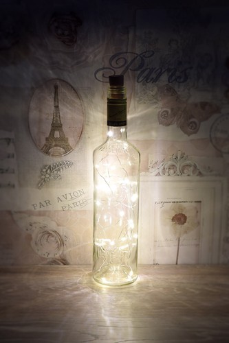 Christmas wine bottle cork fairy lights Set of 20 LED party XMAS FREE BATTERIES - Picture 6 of 11