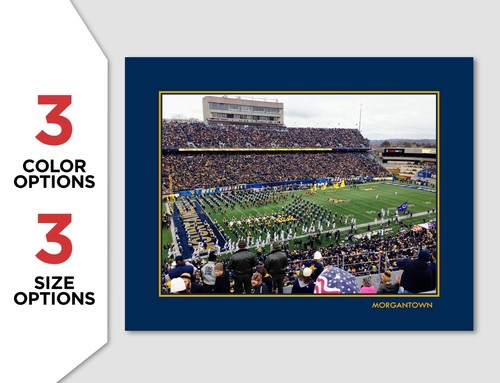 WEST VIRGINIA MOUNTAINEERS Football Photo Poster MILAN PUSKAR STADIUM 8x10-16x20 - Picture 1 of 10