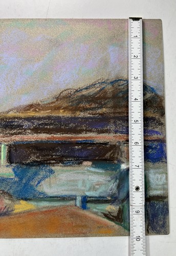 Vtg Impressionism Pastel Drawing 11x14” Father & Son On Boat Sightseeing Family - Picture 11 of 12