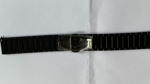 (LOT A168) New ARMANI 20mm Deployment Clasp Black PVD Steel Watch Bracelet - Picture 3 of 3