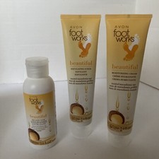 Avon Foot Works Beautiful Toasted Macadamia Nut Relaxing Foot Soak Exfoliate Lot