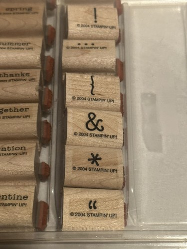 Stampin up 28 petits timbres en bois - Photo 5 sur 6