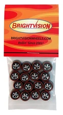 100 Brightvision Redline Wheels - 100 Medium Deep Dish Bright Chrome Style