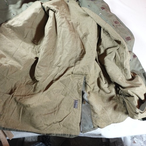 Vintage WWII British Military Trench Coat 50 Green Waterproof Canvas Long - Picture 17 of 21