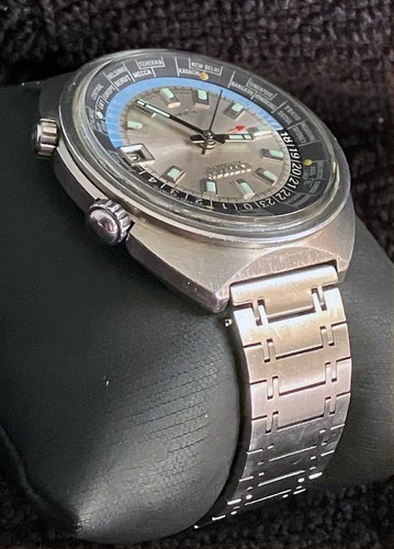 Rare Citizen 68-0516 World Time GMT Automatic Silver Dial 1970s - working great - Bild 2 von 20