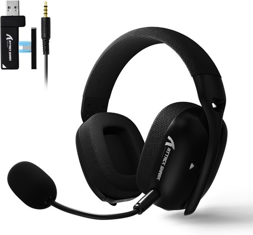 Auriculares para juegos trimodo ATTACKSHARK L80PRO con receptor USB de doble puerto para teléfono - Imagen 1 de 17