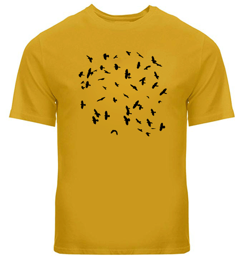 Beautiful flying back birds silhouette Mens/Unisex Tee T-Shirt Raven Bird Lovers - Picture 7 of 25