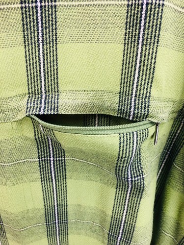 Eastern Mountain Sports Mens Short Sleeve Shirt Large Green Plaid Button Front - Picture 5 of 9