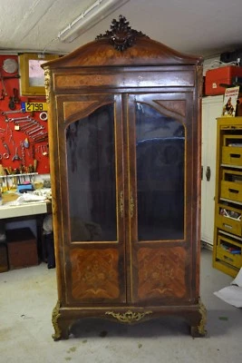 jolie petite bibliothèque-vitrine -style Louis xv- - Photo 1/4