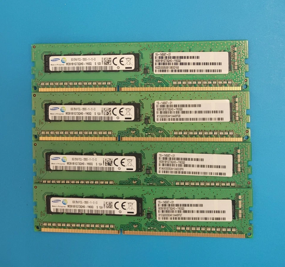 4x 8GB 32GB DDR3 ECC UNBUFFER UDIMM RAM PC3-10600E PC3L-10600E DELL R210II R220 - Image 2 of 3