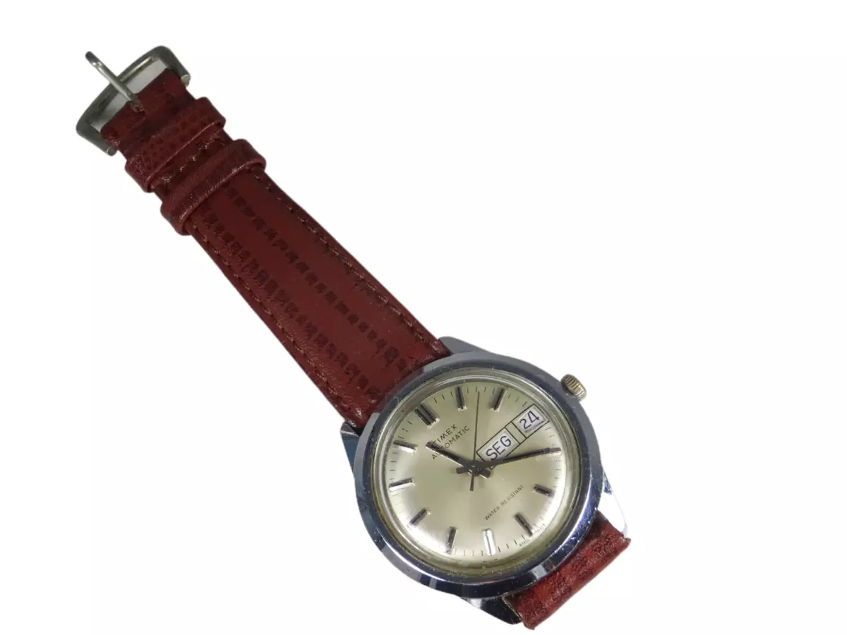 Timex genuine leather clearance