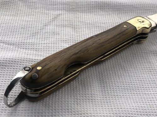 Vintage Multitool 2 old fishing knife-saw with lock bronze - Picture 15 of 19