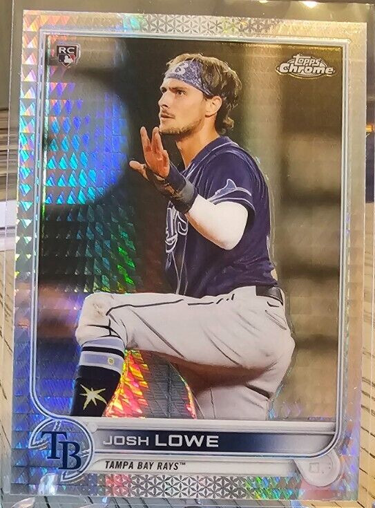 2022 Topps Chrome Prism Refractor Josh Lowe RC #83 Tampa Bay Rays