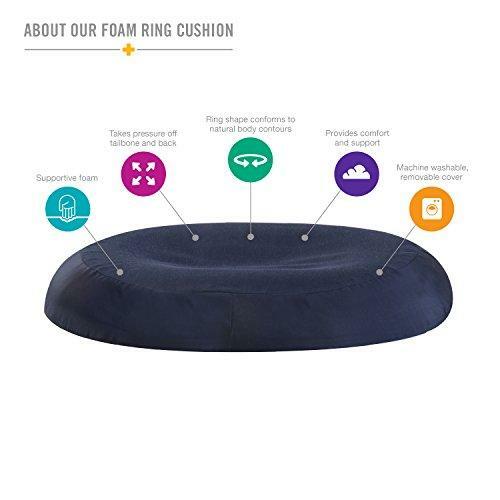DMI Seat Cushion Donut Pillow and Chair Pillow for Tailbone Pain Relief, - Picture 2 of 10