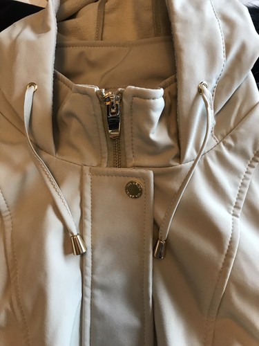 Via Spiga Womens Petite Hooded Soft-shell Rain Coat Jacket Size Large NWOT - Picture 11 of 12
