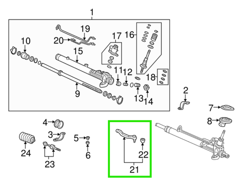 88-00 HONDA CIVIC FRONT TIE ROD OUTER JAPAN 555 SANKEI ACURA CRX DEL SOL CR-V - Picture 5 of 5