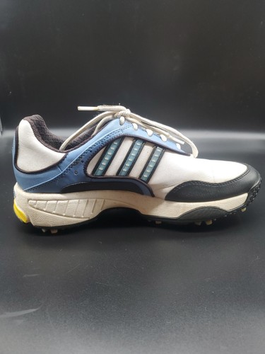 Women's ADDIDAS Response Adiprene Golf Shoes Whote Leather & LT. Blue 6 Golfing - Picture 6 of 11