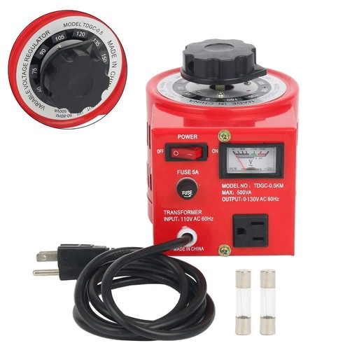 YaeCCC 500W 5Amp Variac Variable Transformer Auto Voltage Regulator 0-130VAC - Picture 1 of 15