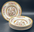 Vintage Washington Pottery Indian Tree Set Of Six Rimmed Soup / Cereal Bowls 