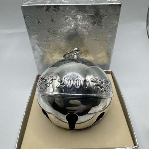 2000 WALLACE Sleigh Bell 30th  Edition Annual Silver Plate Christmas Ornament - Bild 3 von 8