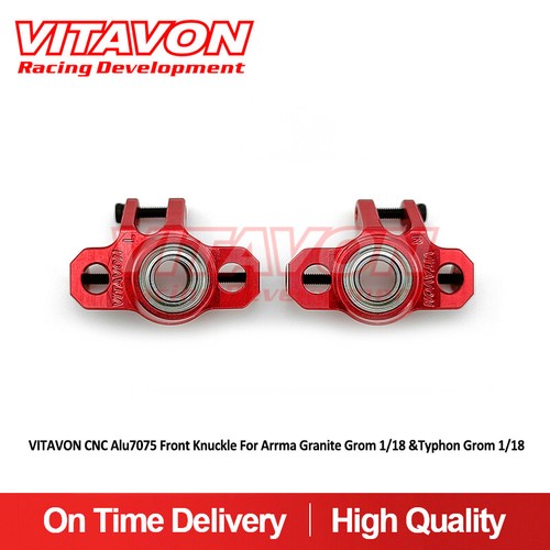 VITAVON CNC Alu7075 Front Knuckle For Arrma Granite Grom 1/18& Typhon Grom 1/18 - Picture 7 of 16